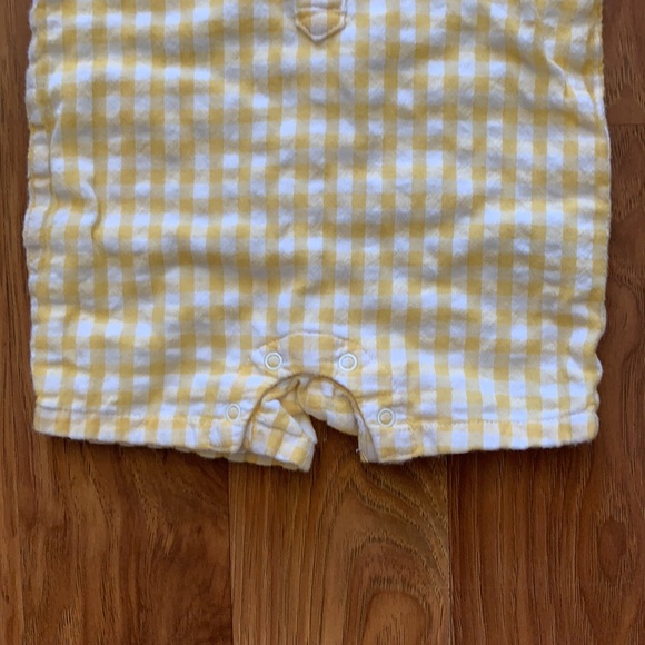 Janie and Jack Yellow and White Checkered Romper - Picture 4 of 6
